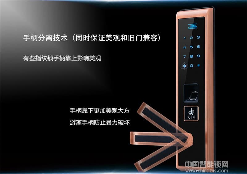艾菲尔指纹锁 小区高端防盗指纹锁 真皮指纹技术智能锁