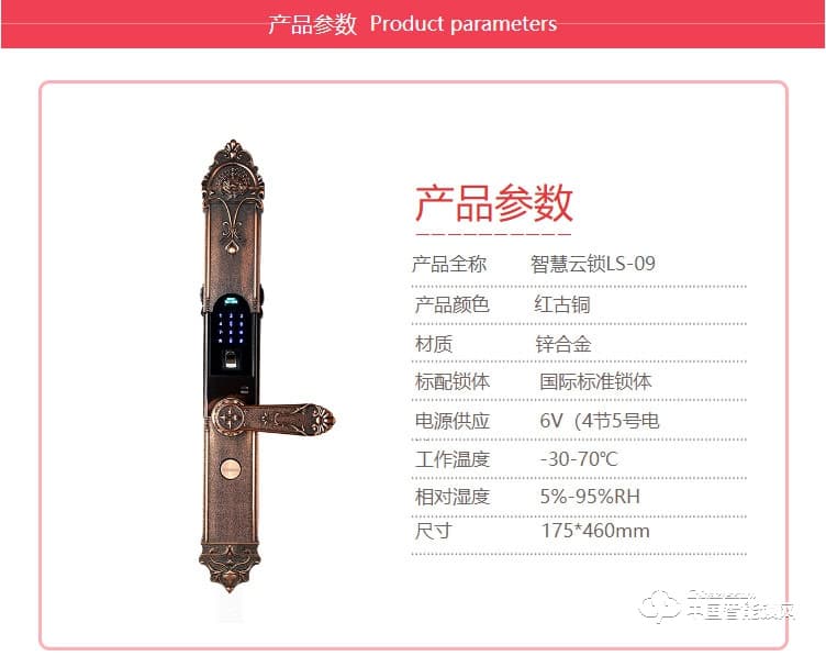 迪曼斯智能锁 家用防盗门密码磁卡锁 智能电子锁LS-09