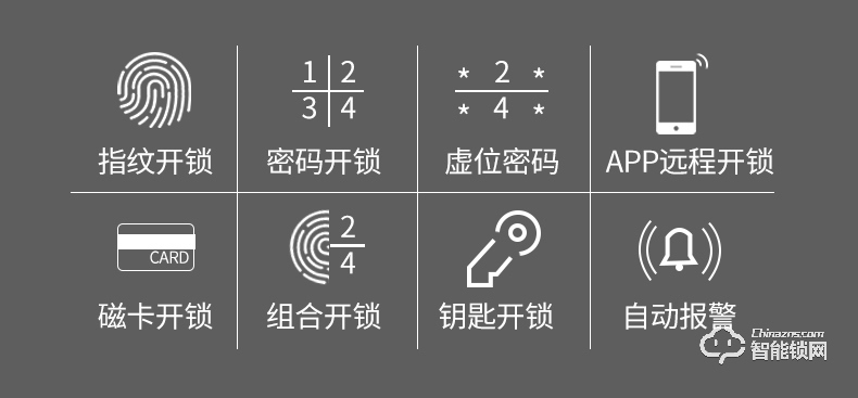 安久和智能锁 全自动指纹锁防盗门滑盖半导体指纹锁