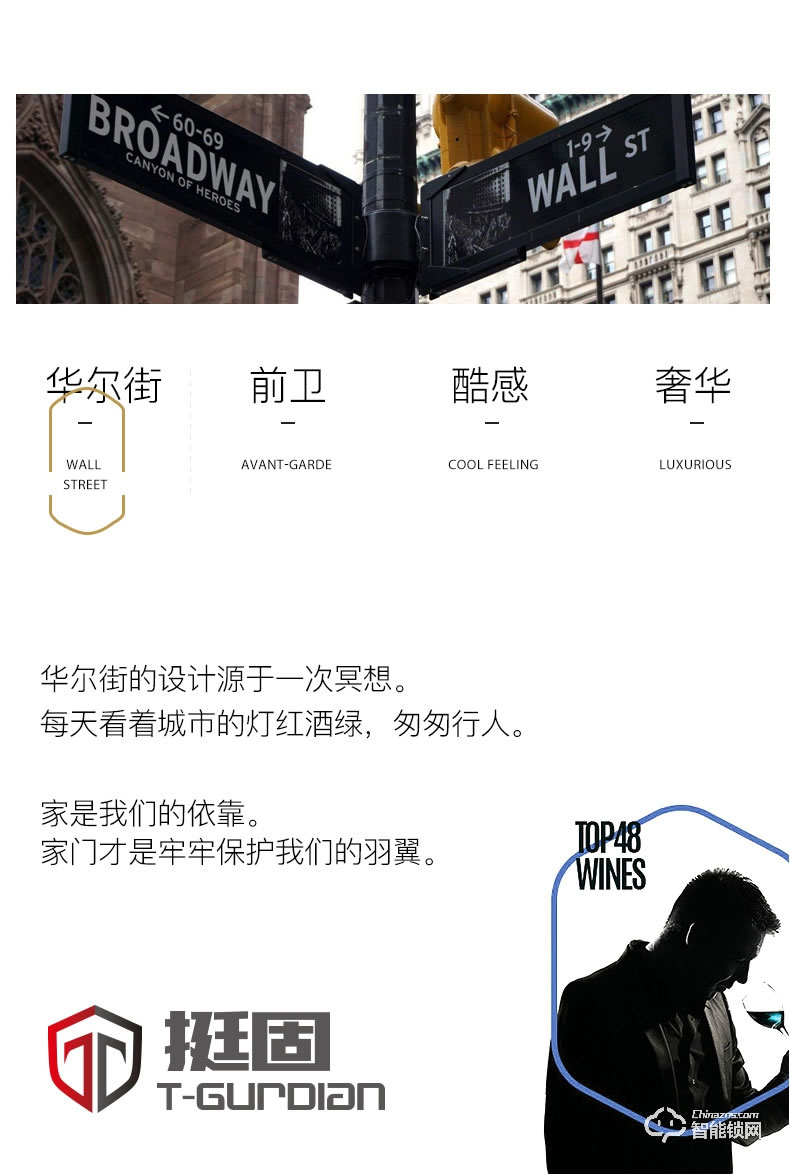 挺固智能门 华尔街系列甲级安全防盗门