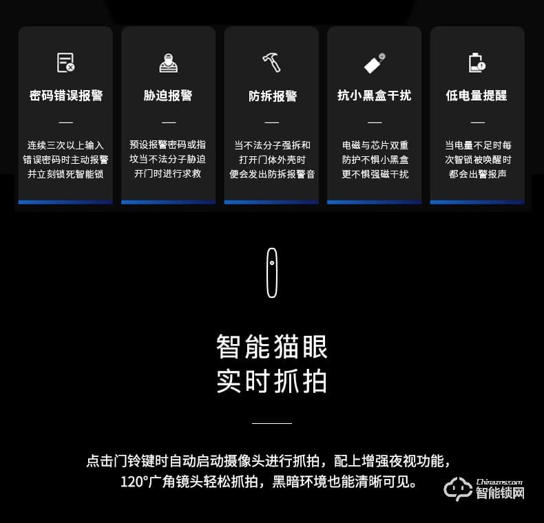 盾当家智能锁 P10家用可视智能门锁密码锁