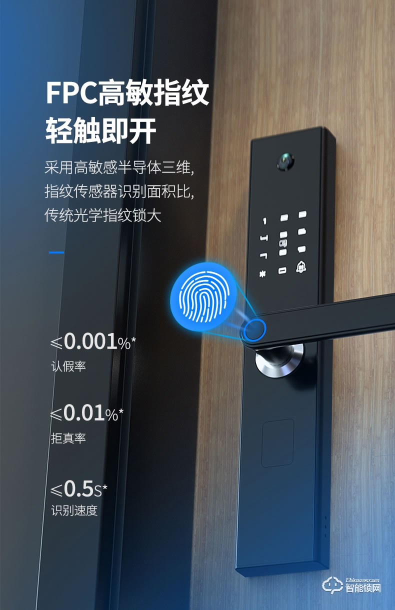 巴奈特智能锁 K2可视猫眼带监控锁