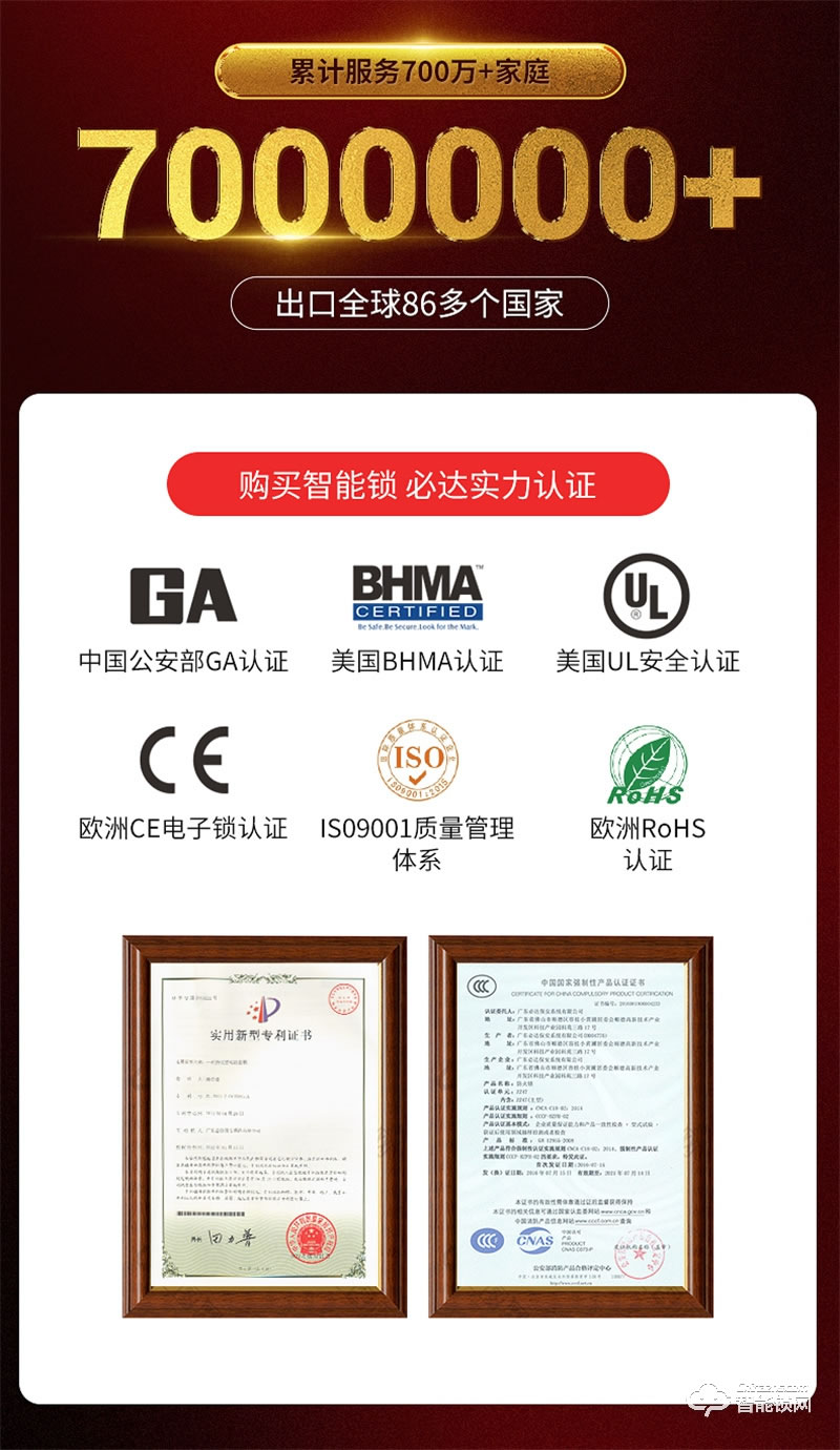 必达智能锁F2R 慧眼识人 刷脸开门 轻松回家