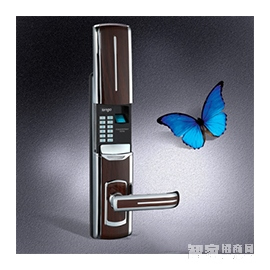 TENGO天固滑盖自动下滑指纹锁 家用防盗门智能锁 时尚便捷